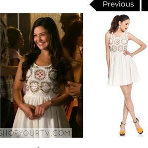 Bar III white dress ASO Davina from The Originals